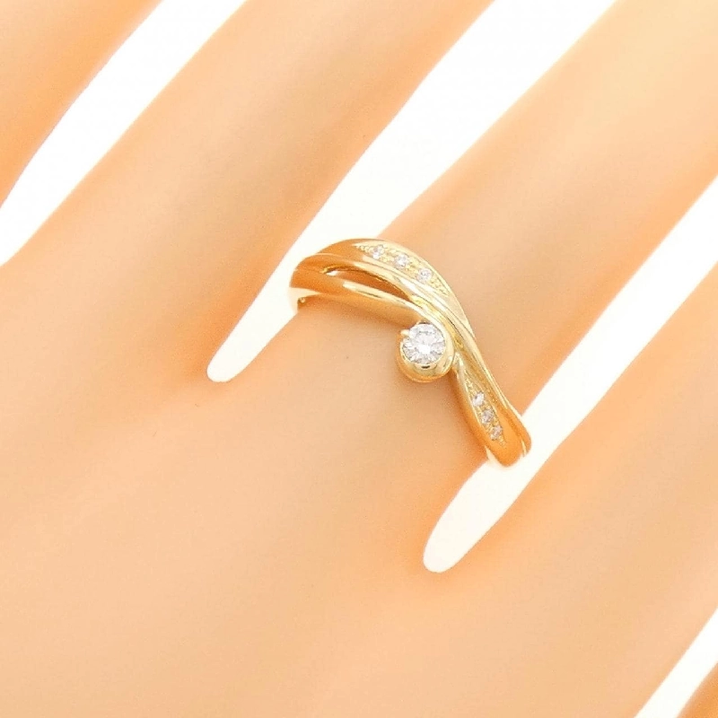 Nhẫn kim cương K18YG 0.12CT 667883