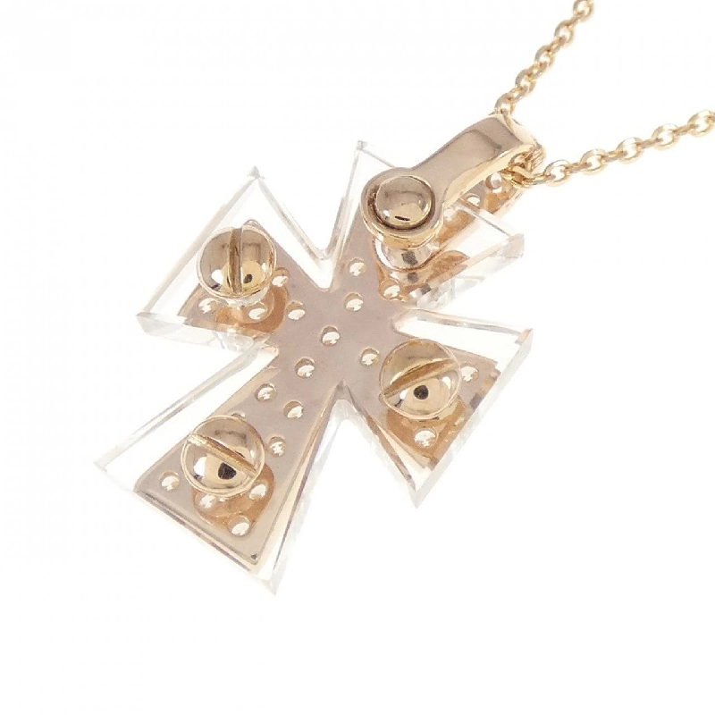 K18PG Cross Quarts Necklace - Hàng hiệu Authentic 862035