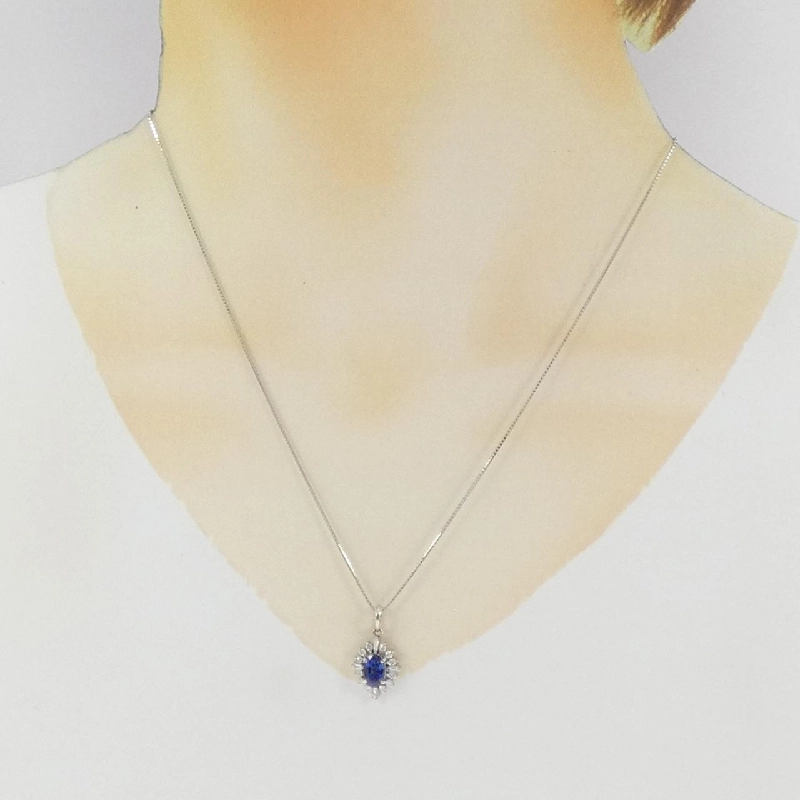 Dây chuyền Sapphire PT900/PT850 1.35CT - Hàng hiệu Chính hãng 861940