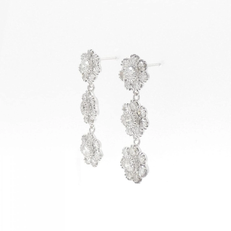 K18WG Bông tai Kim cương Hoa 2.44CT - Hàng hiệu Chính hãng 871087
