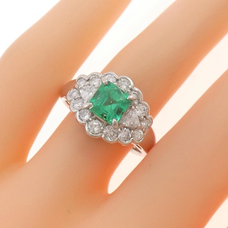 Nhẫn Emerald PT900 1.07CT - Hàng hiệu Chính hãng 848187