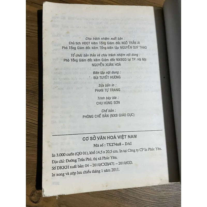 Cơ sở văn hóa Việt Nam_  Trần quốc Vượng; 2011 447747