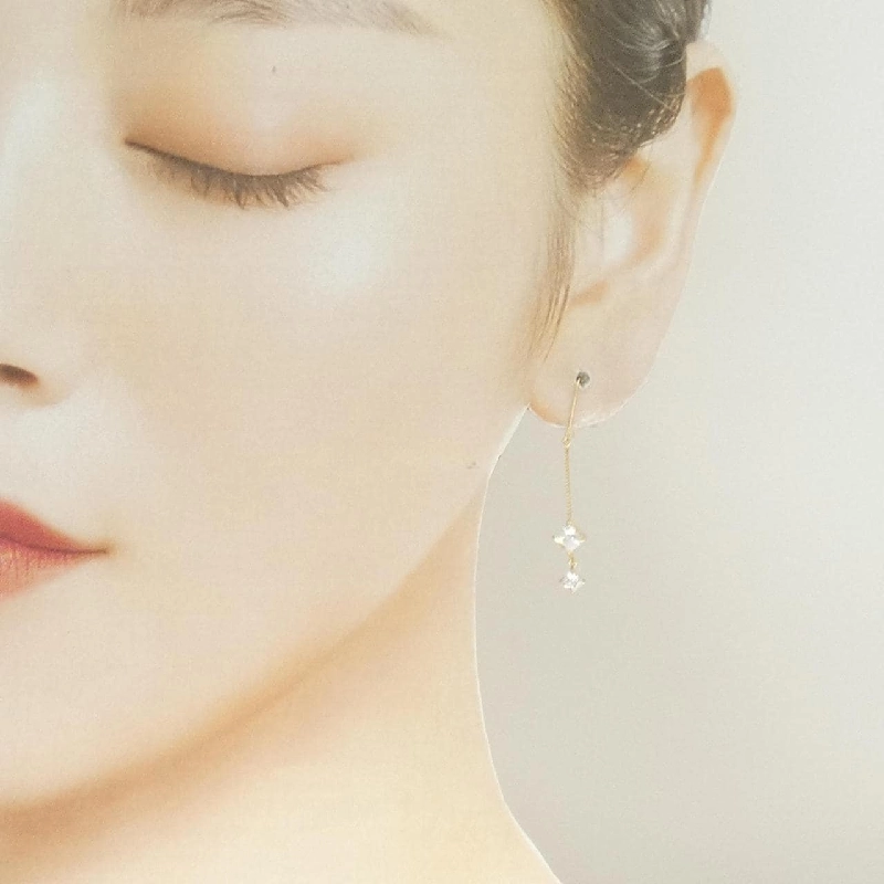 K18YG Bông tai Cubic - Hàng hiệu Chính hãng 867302