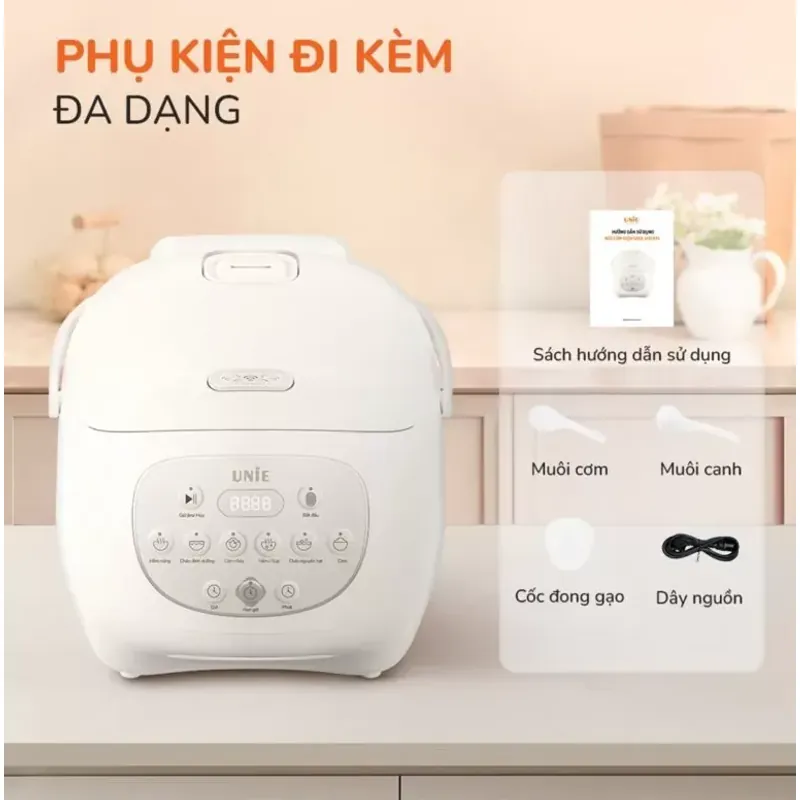 Nồi cơm điện lòng gốm UNIE URC815 – Giữ trọn hương vị, ăn cơm ngon mỗi ngày 573041
