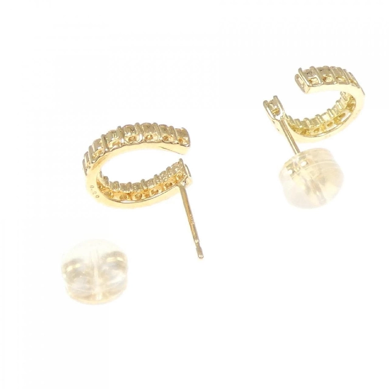 K18YG Nhẫn ngựa kim cương Bông tai 0.40CT - Hàng hiệu Chính hãng 875025