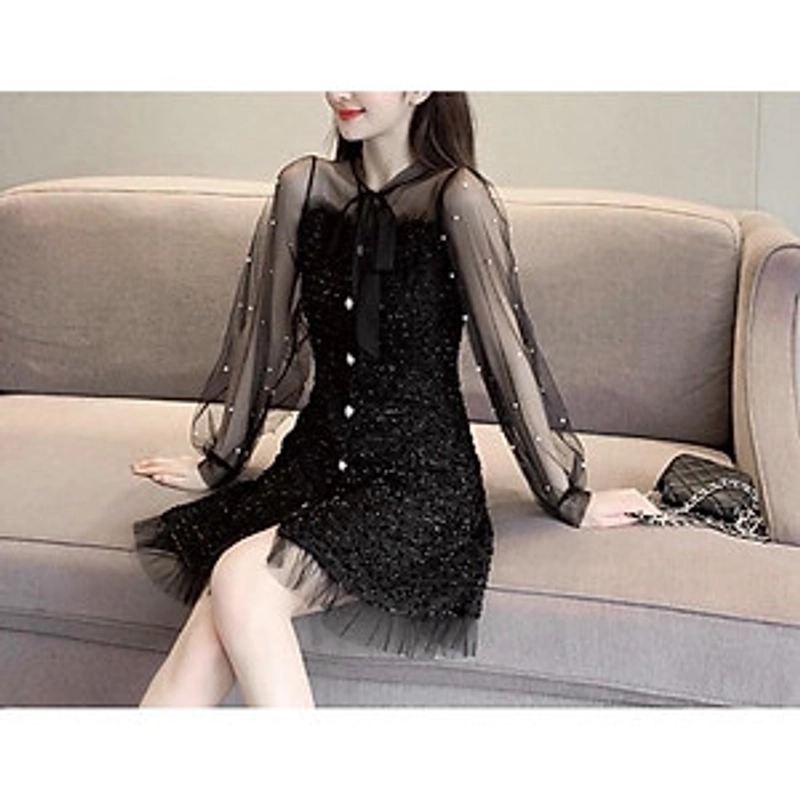 Đầm xuông đen 509643