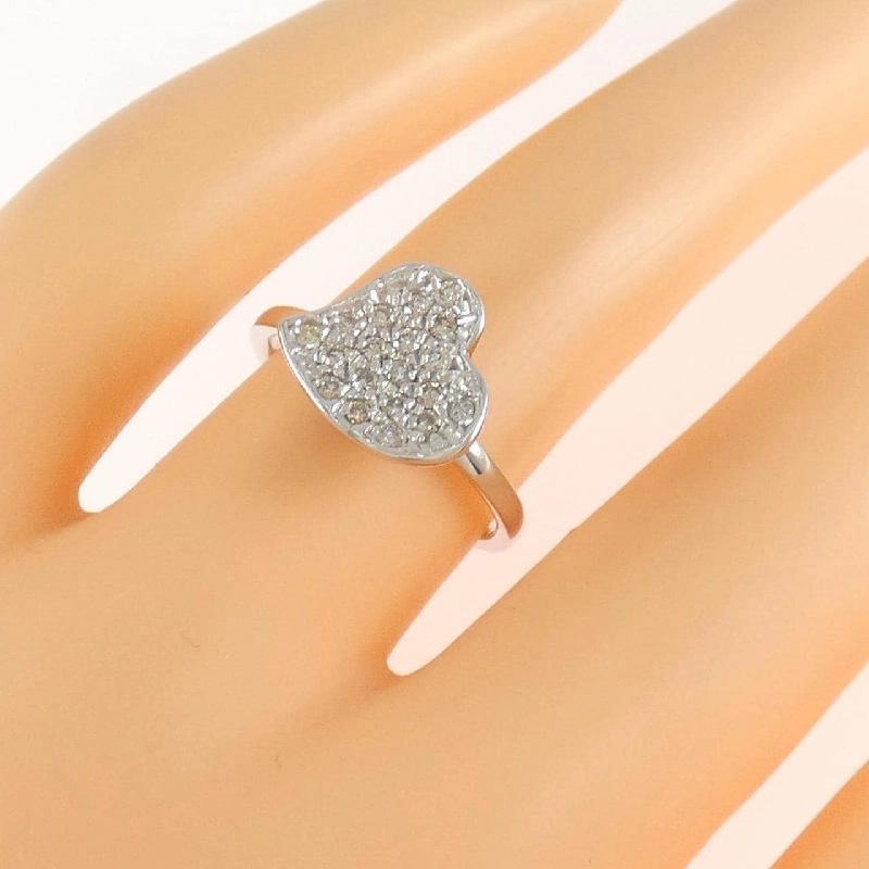 Nhẫn kim cương hình trái tim K18WG 0.24CT 668448