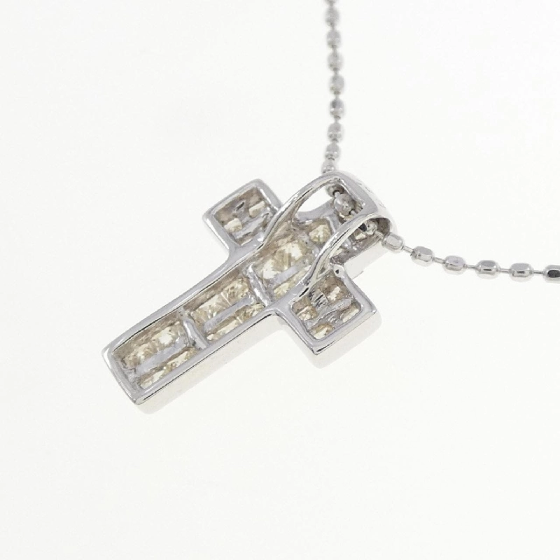 K18WG Dây chuyền kim cương chéo 0.50CT - Hàng hiệu Chính hãng 867521