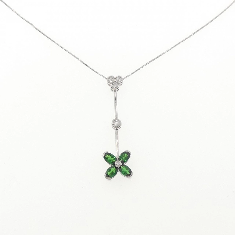 Dây chuyền garnet hoa PT900/PT850 1.04CT - Hàng hiệu Authentic 867508