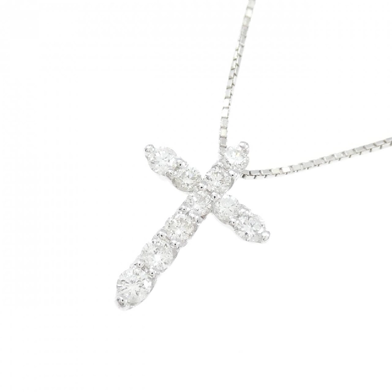 K18WG Dây chuyền kim cương chéo 0.30CT - Hàng hiệu chính hãng 859392