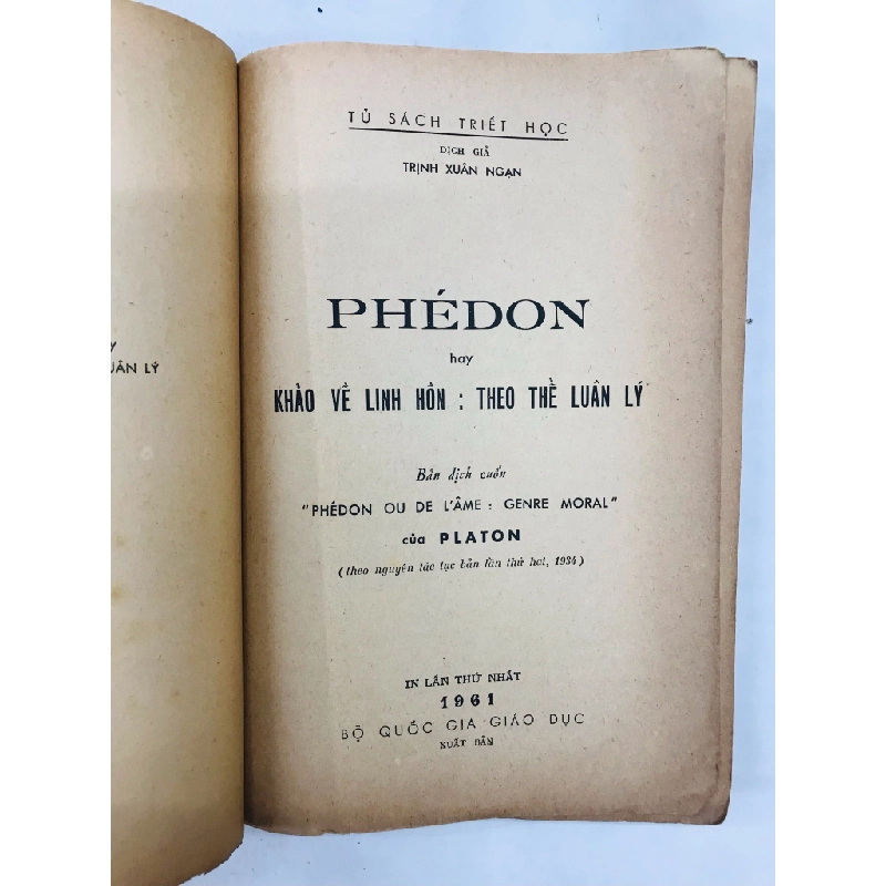 PHÉDON HAY KHẢO VỀ LINH HỒN : THEO THỂ LUÂN LÝ 132736