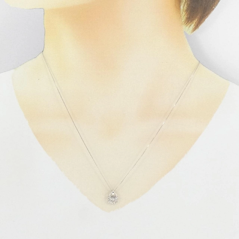 K18WG Dây chuyền kim cương 0.25CT - Hàng hiệu Chính hãng 858954