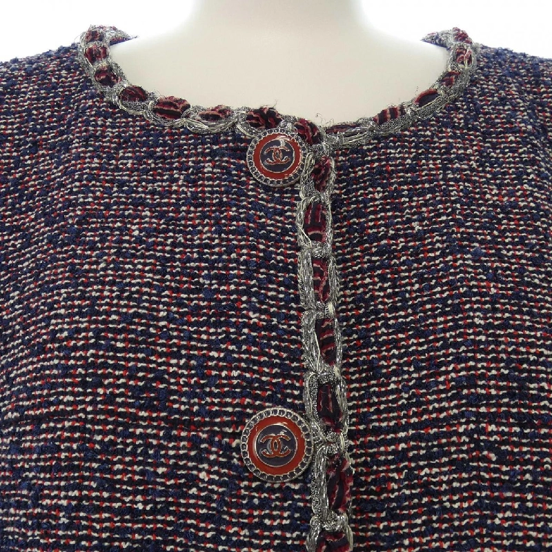 Áo khoác không cổ CHANEL 634863