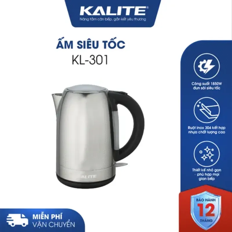 ⚡ Ấm Đun Siêu Tốc KALITE KL-301 – Đun Sôi Cực Nhanh, An Toàn, Tiện Lợi Mỗi Ngày 679991