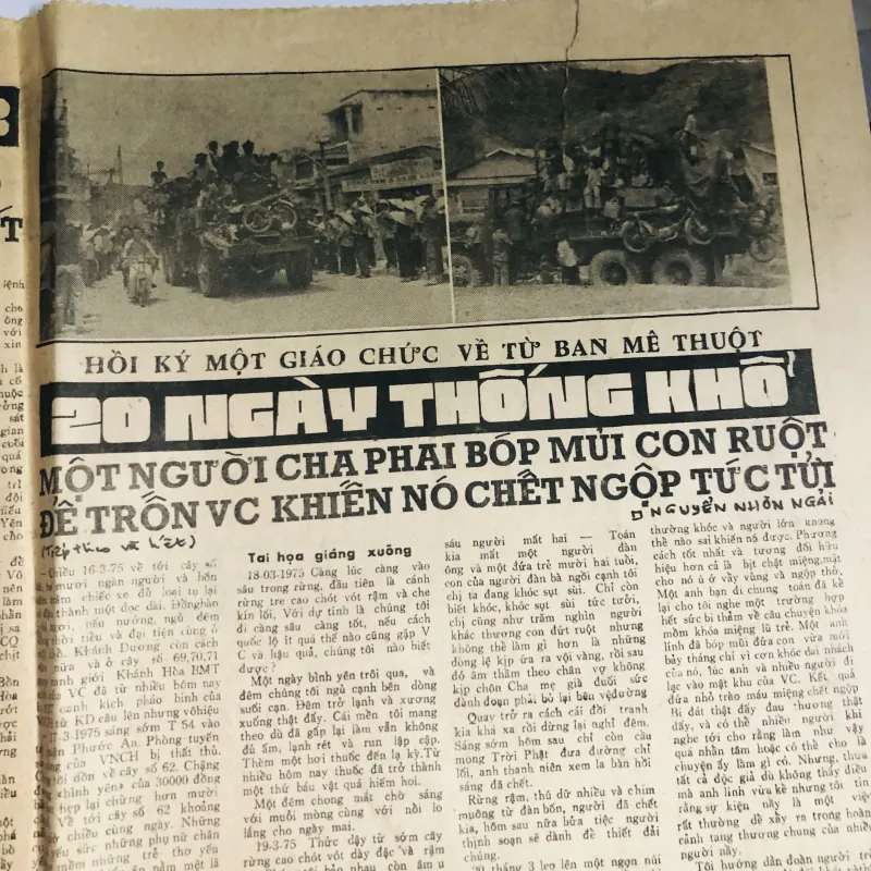 Báo Miền Nam xưa trắng đen như hình phát hành thứ 5 ngày  10/04/1975  752744