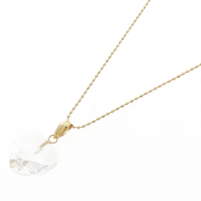 K18YG Dây chuyền đá quý hình trái tim - Hàng hiệu Chính hãng 862418