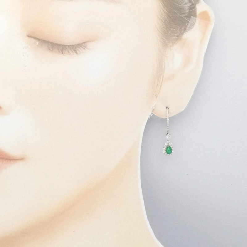 PT950 Bông tai Ngọc lục bảo 0.49CT - Hàng hiệu Chính hãng 870567