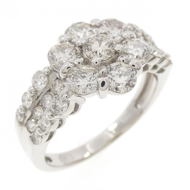 Nhẫn kim cương hoa PT900 1.85CT 665411