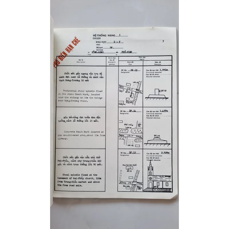 Mục lục bình chuẩn đạc, cả lô 16 địa danh trước 1975 1020599