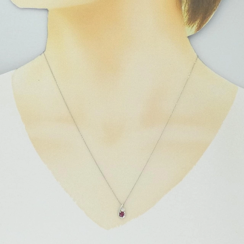 Dây chuyền ruby PT900/PT850 - Hàng hiệu Authentic 858536