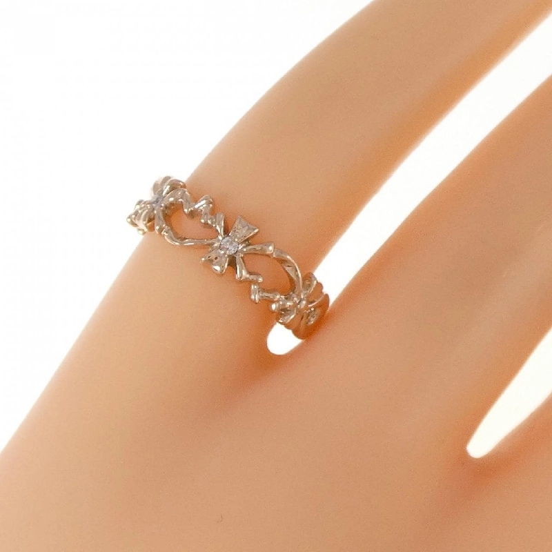 Nhẫn hồng ngọc K10PG với kim cương 0.03CT 673346