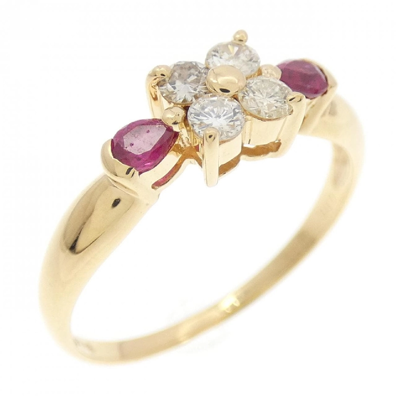 Nhẫn Ruby Hoa K18YG 0.18CT - Hàng hiệu Chính hãng 853794