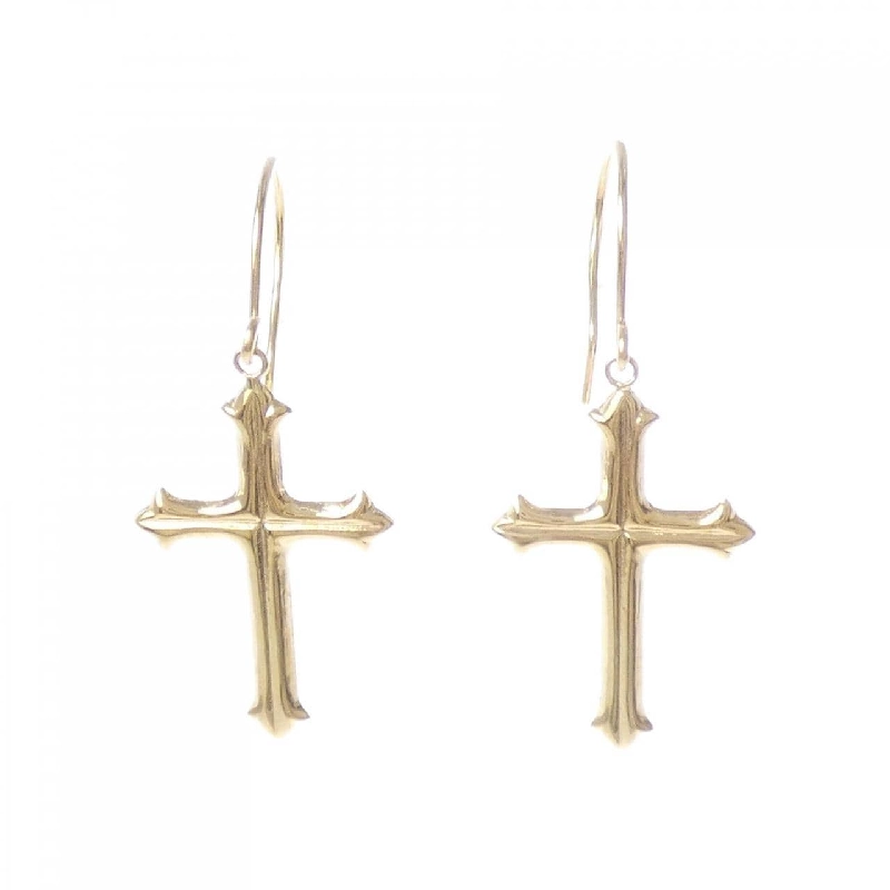 K18YG Bông tai hình chữ thập - Hàng hiệu Chính hãng 868639