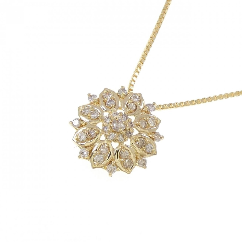 K18YG Hoa Kim Cương Dây Chuyền 0.20CT - Hàng hiệu Chính hãng 857595