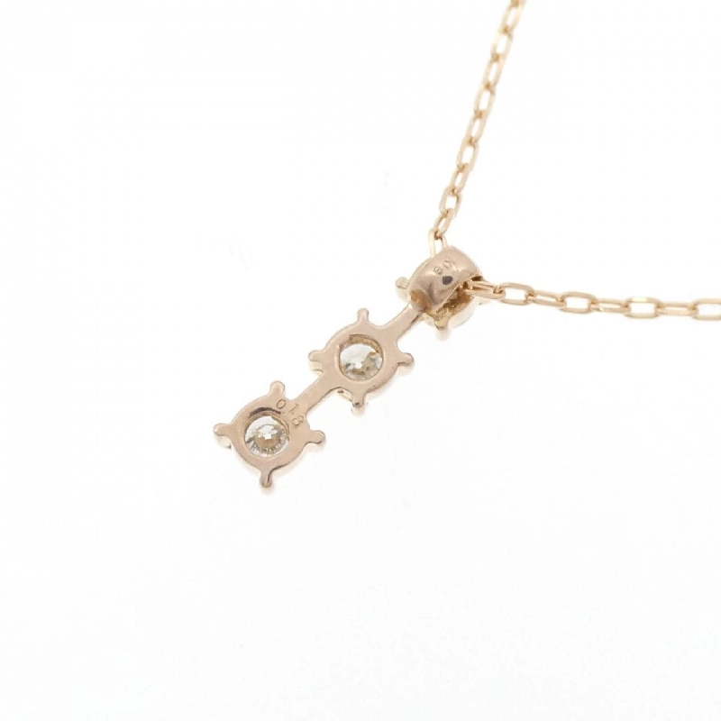 K18PG Ba viên đá kim cương dây chuyền 0.18CT - Hàng hiệu Chính hãng 862222