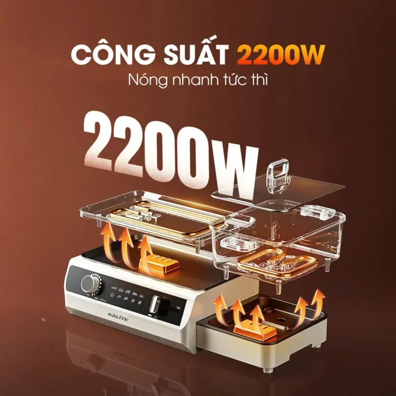 ⚡ KALITE KLG555 – Nồi lẩu nướng đa năng 2in1, làm nóng siêu nhanh 782086