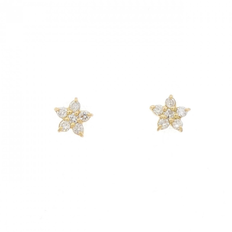 Bông tai kim cương K18YG hình hoa 0.20CT - Hàng hiệu chính hãng 872104