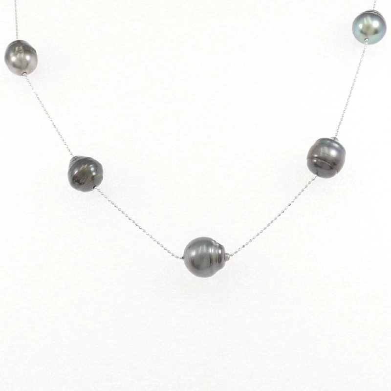 K18WG Ngọc trai đen dây chuyền - Hàng hiệu Authentic 861162