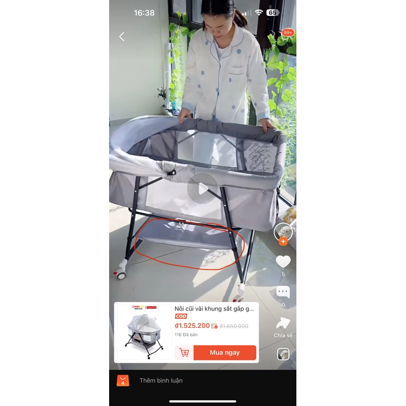 Nôi cũi gấp gọn  509337