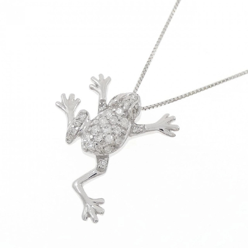 K18WG Ếch Pave Dây Chuyền Kim Cương 0.30CT - Hàng hiệu Chính hãng 860958