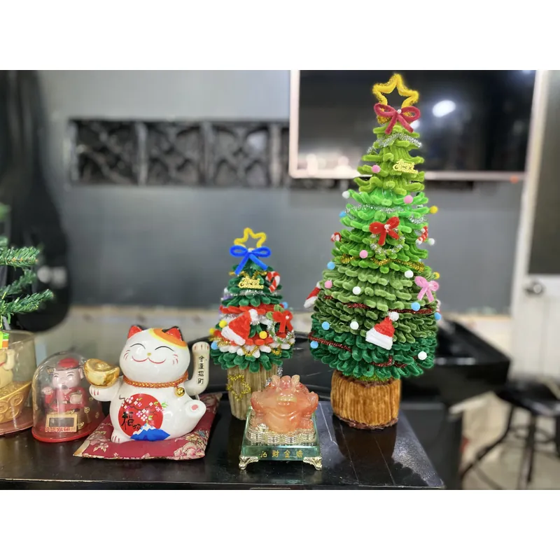 Thông  kẽm nhung hand make 20-25cm 731053