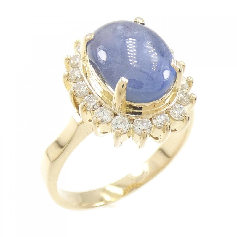 Nhẫn sao sapphire K18YG 4.15CT 672734