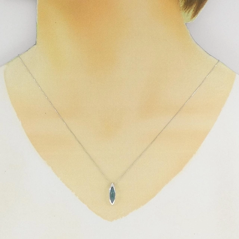 K18WG Blue Topaz Necklace - Hàng hiệu Authentic 864958