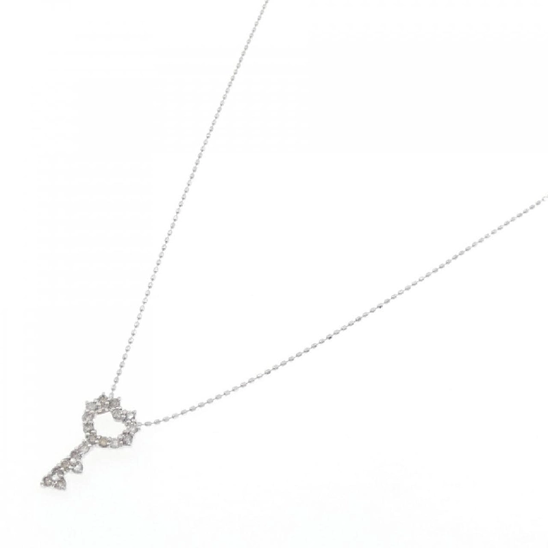 K18WG Khóa Kim Cương Dây Chuyền 0.31CT - Hàng hiệu Chính hãng 860828