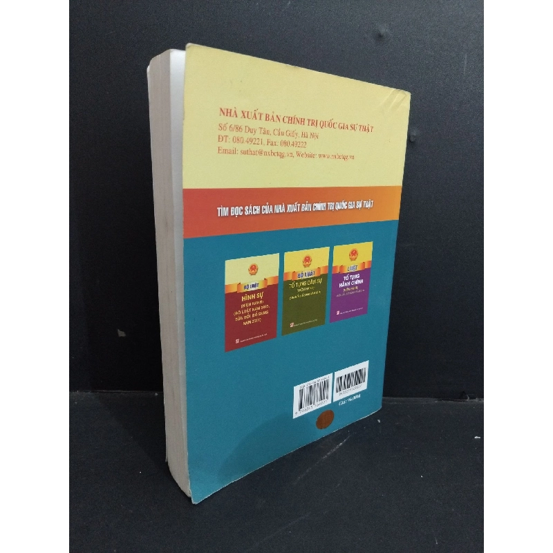 Bộ luật tố tụng hình sự (hiện hành) mới 80% ố gấp góc 2021 HCM2811 GIÁO TRÌNH, CHUYÊN MÔN 918007