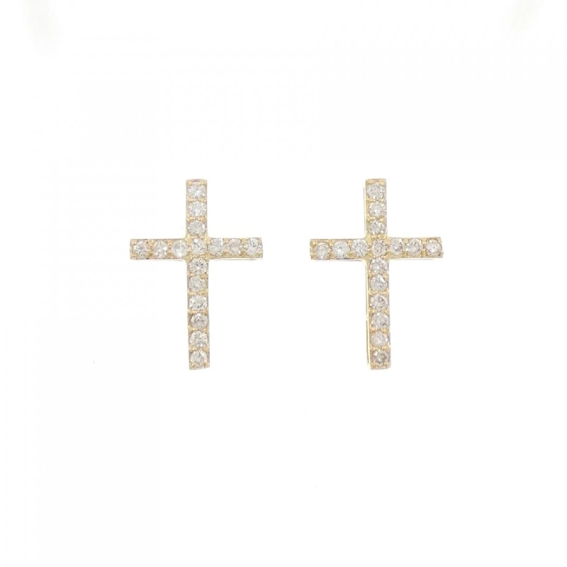 K18YG Bông tai kim cương chéo 0.40CT - Hàng hiệu Chính hãng 867512