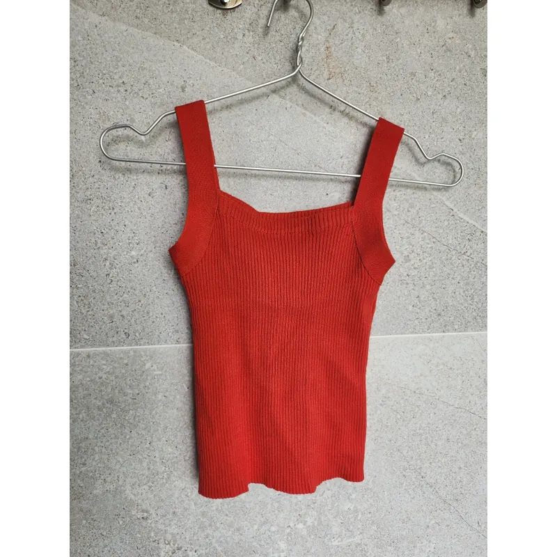 Áo hai dây vải len tăm 600927