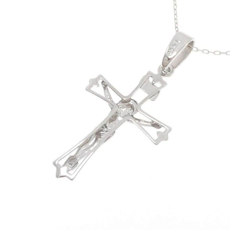 K18WG Dây chuyền hình chữ thập - Hàng hiệu Authentic 859891