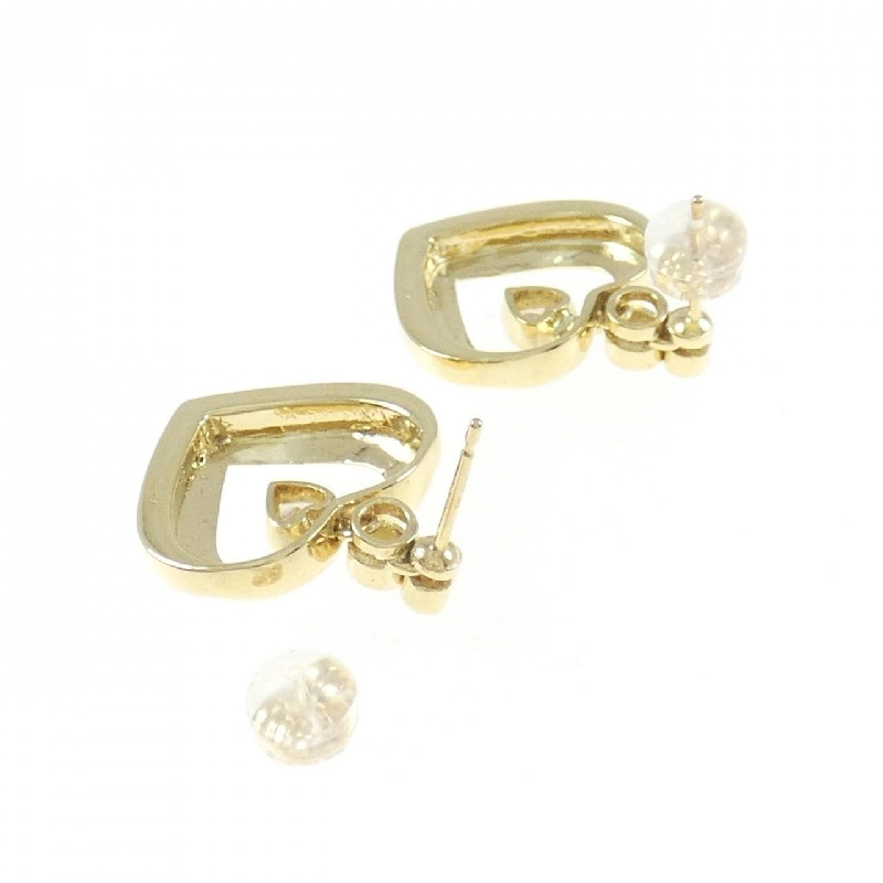 K18YG Bông tai kim cương hình trái tim - Hàng hiệu Chính hãng 871762