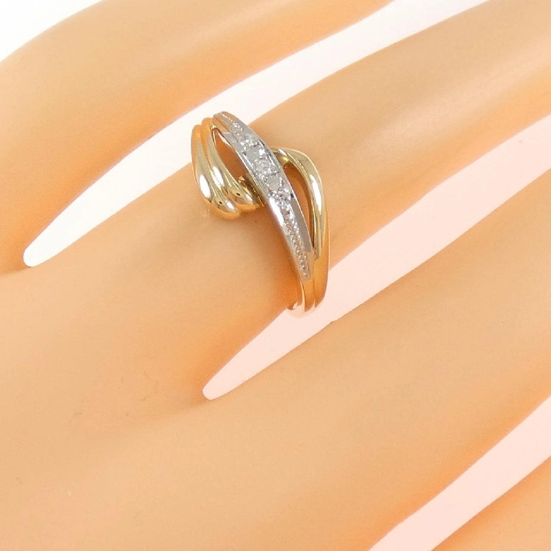 K18YG/PT900 Nhẫn kim cương - Hàng hiệu Authentic 853140