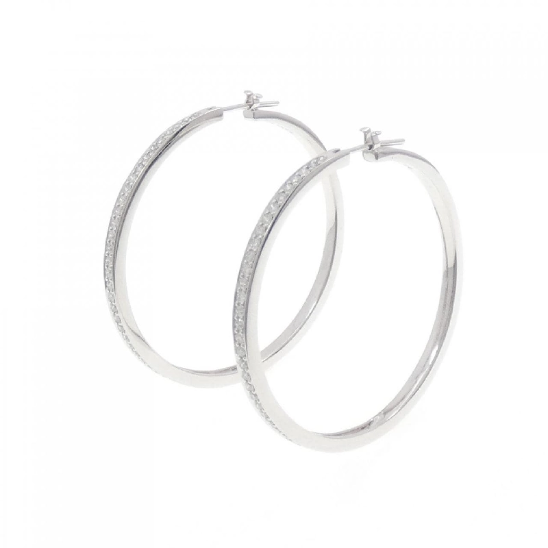 K18WG Bông tai kim cương hoa 1.00CT - Hàng hiệu Chính hãng 868871