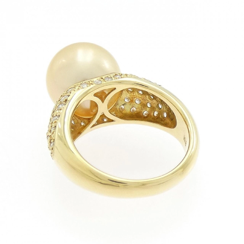 Nhẫn ngọc trai trắng K18YG 12.4mm - Hàng hiệu Authentic 852063