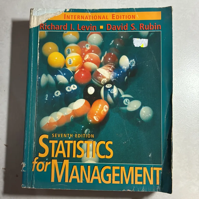 Statistics for Management 7th - Richard I. Levin 800317