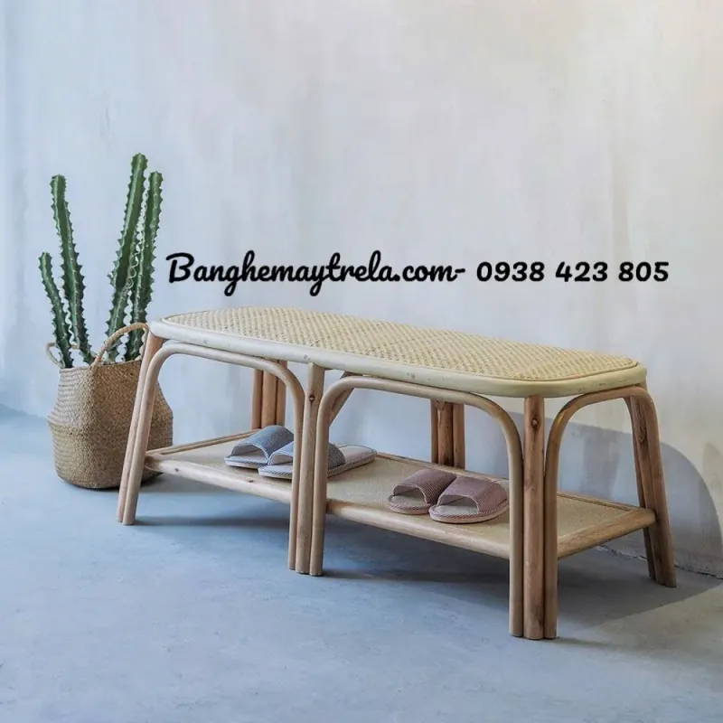 Ghế mây tự nhiên không tựa nhỏ gọn 675439