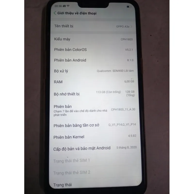 Oppo A3s 6/128 gb 799940