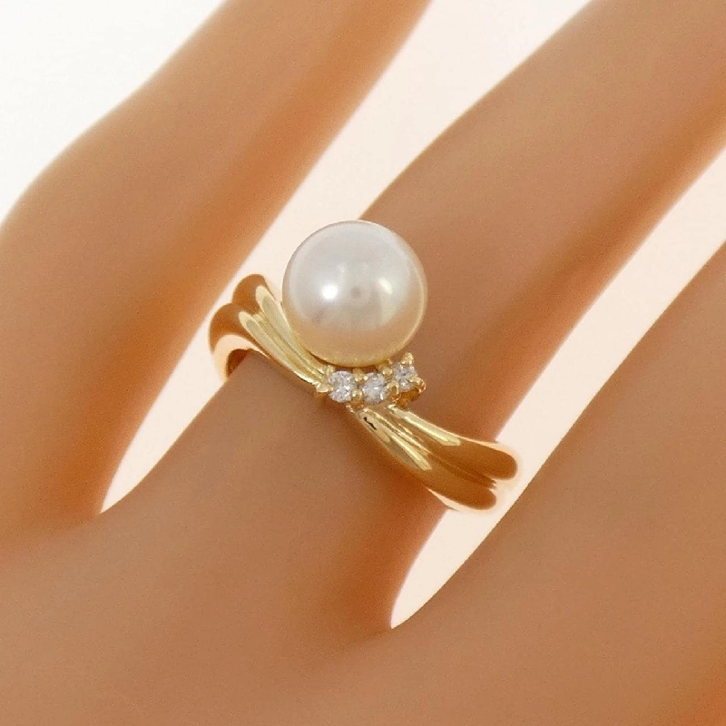 Nhẫn ngọc trai Akoya K18YG 7.4mm 668166